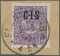 Deutsche Abstimmungsgebiete: Schleswig - Dienstmarken: 1920, 40 Pf Violett Mit D - Otros & Sin Clasificación