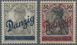 Danzig: 1920, Kleiner Innendienst, 2½ Pfg. Sowie 50 Pfg., Je Ungebrauchte Pracht - Other & Unclassified