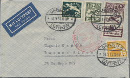 Danzig: 1924 Flugpostmarke Zu 2½ G. Mit PF "Strich Links Unten Im G (Gulden)", G - Other & Unclassified