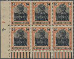 Memel: 1920, 30 Pf Germania Mit Aufdruck Im Walzendruck, Postfrischer 6er-Block - Klaipeda 1923