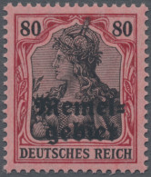 Memel: 1920, Germania 80 Pfg. Karminrot/rotschwarz Auf Hellrosa Mit Aufdruck, Ni - Memelland 1923