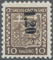 Sudetenland - Asch: 1938, Freimarke Mit Aufdruck 1,20 Auf 10 H. Braun Mit Senkre - Sudetenland