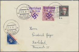 Sudetenland - Karlsbad: 1938, Zustellungsmarke 50 H. Schwärzlichultramarin, 50 H - Sudetes