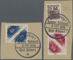 Sudetenland - Reichenberg: 1938, Zeitungsmarken 50 H Schwärzlichultramarin Und 5 - Sudetenland