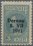 Dt. Besetzung II WK - Estland - Pernau (Pärnu): 1941, 3 K Mit Aufdruck "Pernau 8 - Bezetting 1938-45