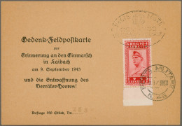 Dt. Besetzung II WK - Laibach: 1943, Vordruckkarte "Gedenk-Feldpostkarte Zur Eri - Ocupación 1938 – 45