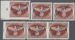 Feldpostmarken: 1944, Inselpost: 6 Exemplare Mit "Agramer-Aufdruck", Sägezahnart - Sonstige & Ohne Zuordnung