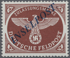 Feldpostmarken: 1944, Agramer Aufdruck, Gezähnt Mit Dunkelblauem Aufdruck Der Pl - Autres & Non Classés