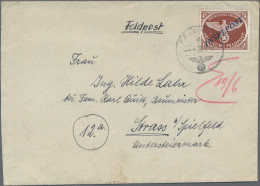 Feldpostmarken: 1945, Inselpost-Zulassungsmarke (Agramer Aufdruck) Auf Feldpost- - Otros & Sin Clasificación