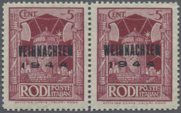 Feldpostmarken: 1944, Insel Rhodos "WEIHNACHTEN 1944" Auf 5 C Als Postfrisches W - Autres & Non Classés
