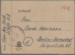 Feldpost 2. Weltkrieg: 1944, Zwei Seltene Feldpost-Briefe Mit Aufgedruckten Ansi - Altri