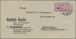 Deutsche Lokalausgaben Ab 1945: FREUDENSTADT, 1945, 12 Pf Schwarz A. Rosa, Einze - Andere & Zonder Classificatie