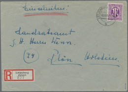 Deutsche Lokalausgaben Ab 1945: KIEL (RPD-Bezirk),1945, Zwei R-Briefe Mit R-Zett - Sonstige & Ohne Zuordnung