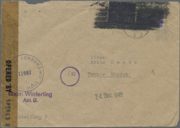 Alliierte Besetzung - Überroller-Belege: 1945, Zwei Überroller-Belege: R-Brief M - Other & Unclassified