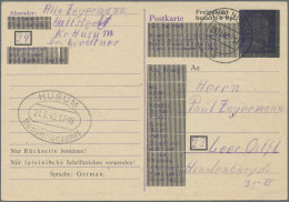 Alliierte Besetzung - Ganzsachen Aufbrauch: Britische Zone: 1945, 6 Rpf Auf (6 P - Altri & Non Classificati