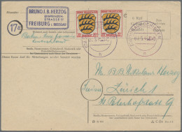 Alliierte Besetzung - Behelfsausgaben: Französische Zone: 1946, OPD Freiburg, "6 - Other & Unclassified