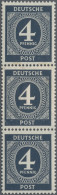 Alliierte Besetzung - Gemeinschaftsausgaben: 1946, 4 Pfg. Ziffern Im Senkrechten - Other & Unclassified