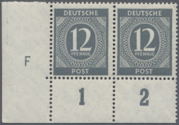 Alliierte Besetzung - Gemeinschaftsausgaben: 1946, 12 Pf Ziffer Dunkelgrau, Post - Otros & Sin Clasificación