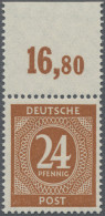 Alliierte Besetzung - Gemeinschaftsausgaben: 1946, 24 Pf Ziffer Braunorange Im P - Other & Unclassified