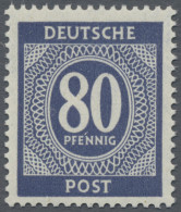 Alliierte Besetzung - Gemeinschaftsausgaben: 1946, 80 Pf Ziffer Schwarzgraublau - Altri & Non Classificati