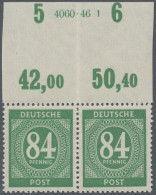 Alliierte Besetzung - Gemeinschaftsausgaben: 1946, 84 Pf Ziffer, Smaragdgrün, Im - Altri & Non Classificati