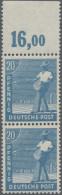Alliierte Besetzung - Gemeinschaftsausgaben: 1947, 20 Pfg. Arbeiter Grünlichblau - Otros & Sin Clasificación
