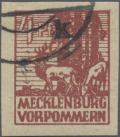 Sowjetische Zone - Mecklenburg-Vorpommern: 1946, Abschiedsserie 4 Pf Lebhaftkarm - Altri & Non Classificati