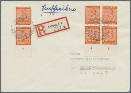 Sowjetische Zone - West-Sachsen: 1945, Ziffer 8 Pf, Dekorativer Beleg Mit Senkre - Andere & Zonder Classificatie