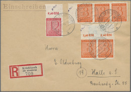 Sowjetische Zone - West-Sachsen: 1945, Postmeistertrennung Kriebitzsch: 8 Pf Zif - Other & Unclassified