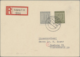 Sowjetische Zone - West-Sachsen: 1945, 30 Pfg Oliv Und 10 Pfg Grau, Beide Wasser - Andere & Zonder Classificatie