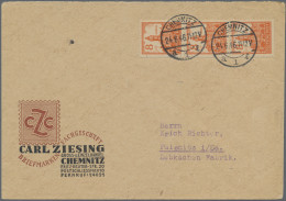 Sowjetische Zone - West-Sachsen: 1946, Abschiedsserie 8 Pf, Graues Papier Ohne W - Andere & Zonder Classificatie