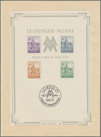 Sowjetische Zone - West-Sachsen: 1946, Leipziger Messe-Großblock Mit Schutzhülle - Sonstige & Ohne Zuordnung