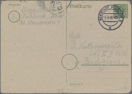 Sowjetische Zone - Ganzsachen: 1946, Ganzsachen-Karte Mecklenburg 6 Pfg. Grün Vo - Other & Unclassified