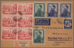 DDR: 1951, Seltene Und Attraktive Frankatur Mit Zweimal 12 Pf, Einem 6er-Block 2 - Storia Postale