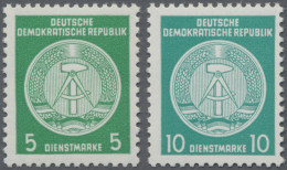 DDR - Dienstmarken A (Verwaltungspost B): 1954-56 Dienstmarken Zu 5 (Pf.) Und 10 - Altri & Non Classificati