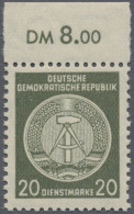 DDR - Dienstmarken A (Verwaltungspost B): 1954, 20 Pf Staatswappen Mit Zirkelbog - Altri & Non Classificati