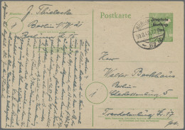 Berlin - Vorläufer: 1948, SBZ-Ganzsachenkarte 10 Pfg. Maschinenaufdruck Bedarfsg - Cartas & Documentos