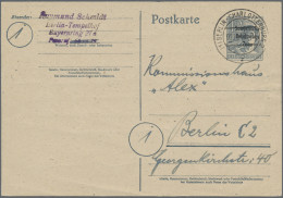 Berlin - Vorläufer: 1948, SBZ-Ganzsachenkarte 12 Pfg. Maschinenaufdruck Bedarfsg - Lettres & Documents