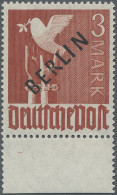 Berlin: 1948, Schwarzaufdruck, 3 Mark Bräunlichrot, Tadellos Postfrisches Und Gu - Nuovi