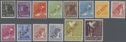 Berlin: 1949, Rotaufdruck, Kompletter Satz Postfrisch, Privates Signum Sowie Sig - Unused Stamps