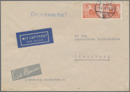 Berlin: 1950, Bauten 8 Pfg. Orange Im Waagerechten Paar Als Portogerechte Mehrfa - Covers & Documents