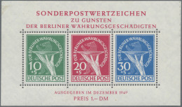 Berlin: 1949, Währungs-Block, Ungebraucht, Vorderseitig Links Oben Leicht Flecki - Unused Stamps