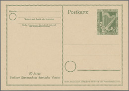 Berlin - Ganzsachen: 1951, Karte 10 Pfg. Philharmonie Mit Zweizeiligem Zudruck " - Otros & Sin Clasificación