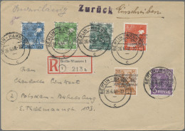 Berlin - Postkrieg: 1948, BERLINER POSTKRIEG, Dekorative 6-Farbenfrankatur Der B - Other & Unclassified