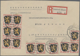 Französische Zone - Allgemeine Ausgabe: 1946, 12 Pf Wappen, 12 Werte Als Portoge - Altri & Non Classificati