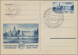 Französische Zone - Baden: 1949, Ingenieur-Kongress Konstanz 30 Pfg. Blau Mit Pl - Otros & Sin Clasificación