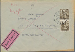 Französische Zone - Rheinland Pfalz: 1949, 40 Pfg. Olivbraun, Zwei Portogerechte - Sonstige & Ohne Zuordnung
