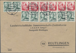 Französische Zone - Württemberg: 1948, 12 Pfg. Bläulichgrün (8) Und 24 Pfg. Dunk - Otros & Sin Clasificación