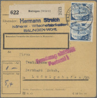 Französische Zone - Württemberg: 1948, 50 Pfg. Ultramarin Im Waagerechten Paar ( - Sonstige & Ohne Zuordnung