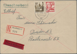 Französische Zone - Württemberg: 1949, 40 Pfg. Olivbraun Und 80 Pfg. Dunkelrosa - Other & Unclassified